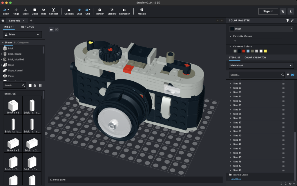 LEGO Leica M Rangefinder by Ian Norman -  lonelyspeck.com - LEGO Creator 3-in-1 Retro Camera